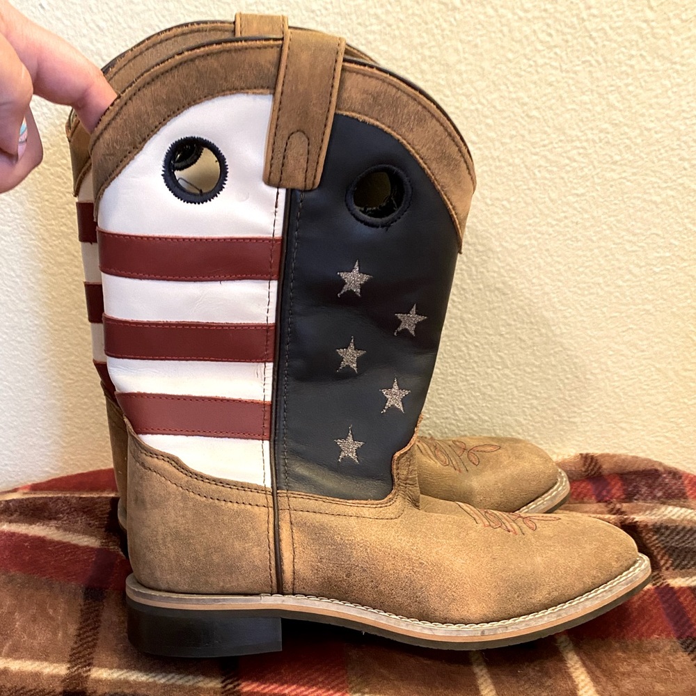 Youth Stars and Stripes Western Boots Sz 6.5